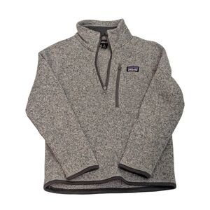 Patagonia Better Sweater Quarter Zip Fleece Pullover Gray Kids XS 5-6